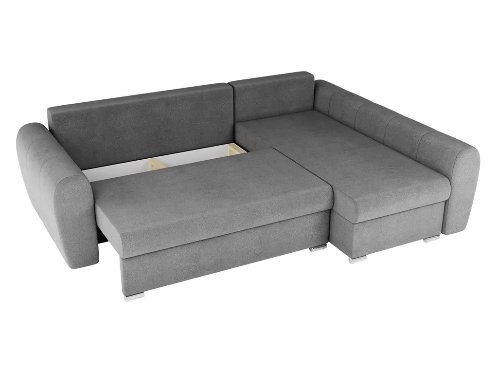 Mirjan24 Ecksofa Bravo, Stilvoll L-Form, Universal Eckcouch Mit Bettkasten Und Schlaffunktion (Soft 017 + Muna 08 + Muna 08) – Bild 4