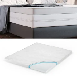 VitaliSpa Topper 140x200 Cm WeiĂź Mikrofaser