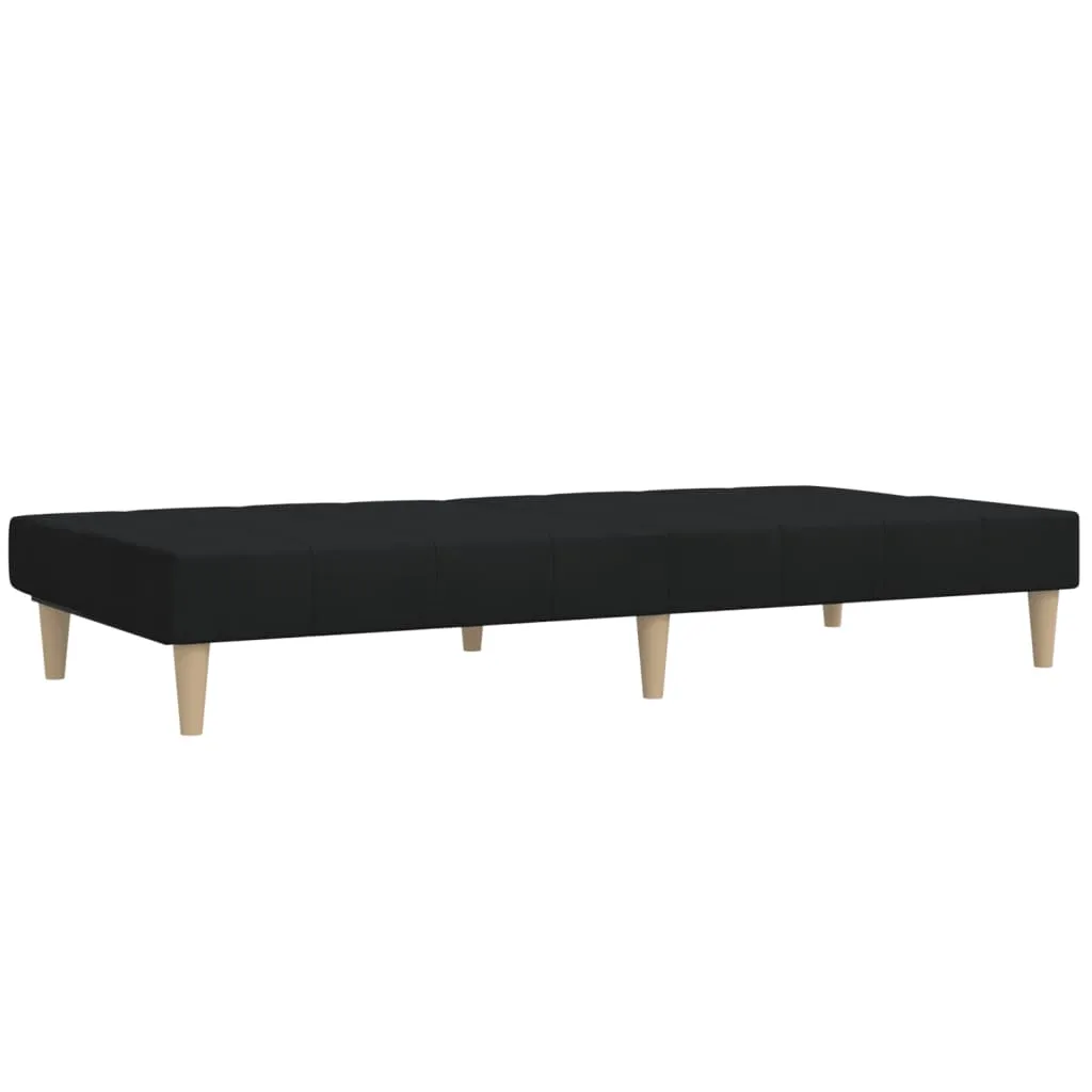 VidaXL Schlafsofa 2-Sitzer Schwarz Stoff – Bild 6