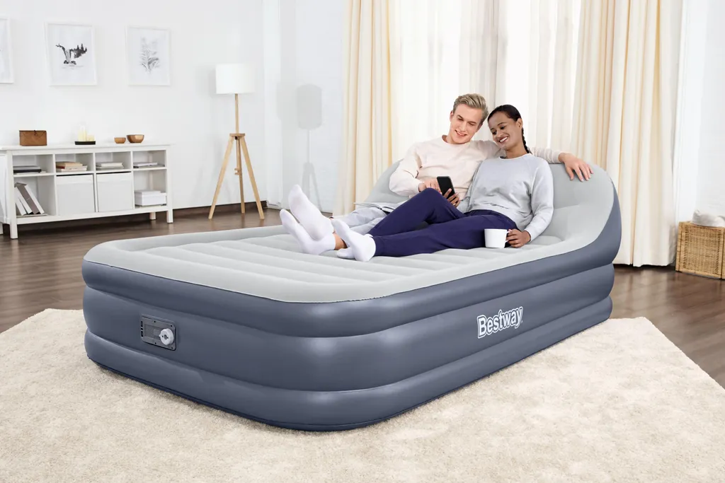Bestway® TriTech™ SleekFlow™ Luftbett Mit Kopfteil & Luftpumpe Double XL/Hi 226 X 152 X 84 Cm – Bild 2