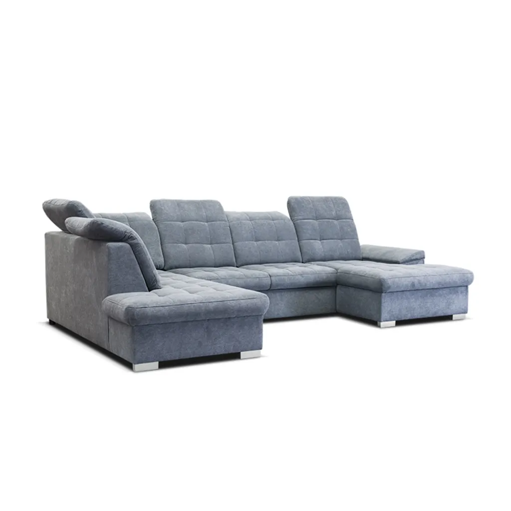 Selsey - Sofa In U-Form / Wohnlandschaft JAMAAL In Grau, Regulierbare Rückenlehne, Schlaffunktion, Bettkasten, Ottomane Rechts, 330 Cm – Bild 3