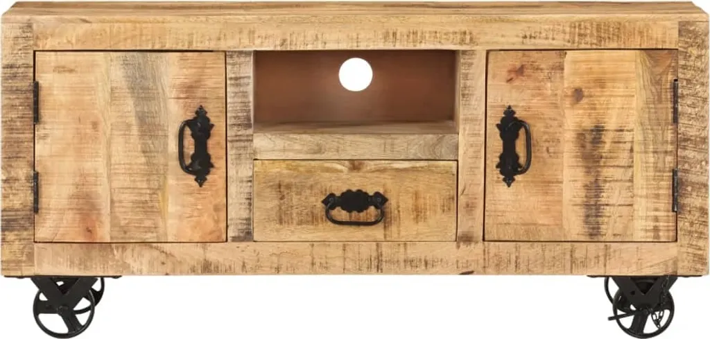 VidaXL TV-Schrank Raues Mangoholz 110x30x50 Cm
