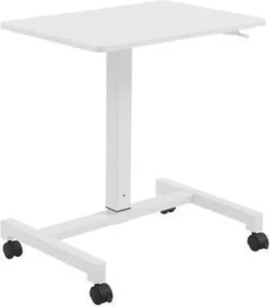 YULUKIA 100071 Pneumatisch Höhenverstellbarer Laptop-Schreibtisch Mit Abschließbaren Rollen, Mobil