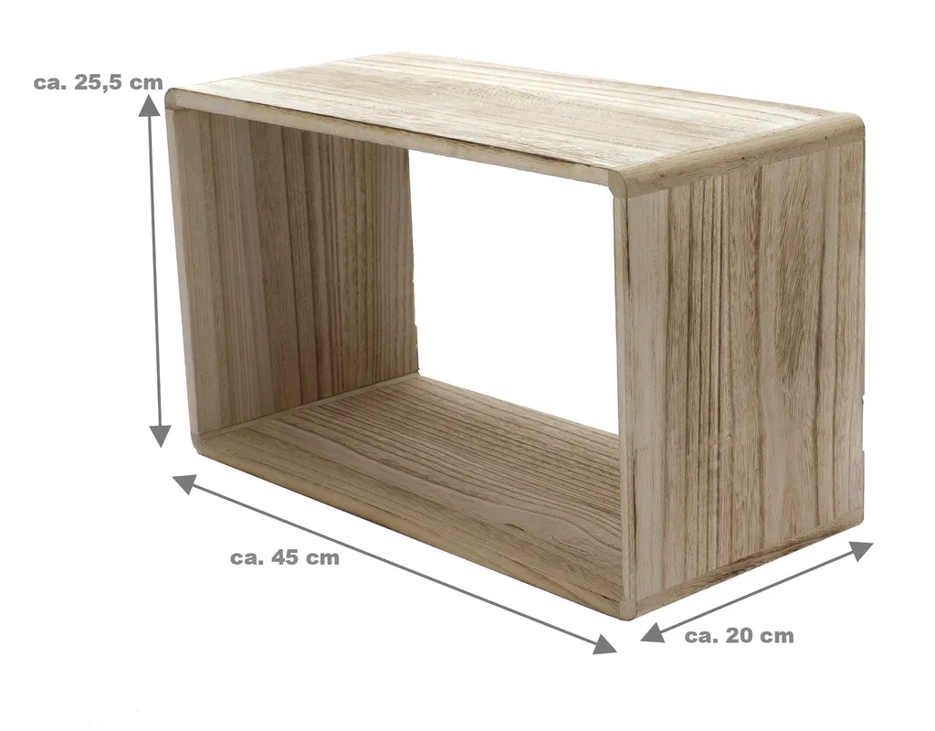 Wandregal 3er Set Regal Holz Hängeregal Holzregal Schweberegal Bücherregal – Bild 3