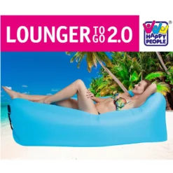 Happy People Lounger To Go Air 2.0 Luftsofa Aufblasbar, Farbe:GrĂĽn