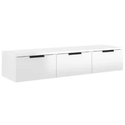 VidaXL Wandschrank Hochglanz-Weiß 102x30x20 Cm Holzwerkstoff