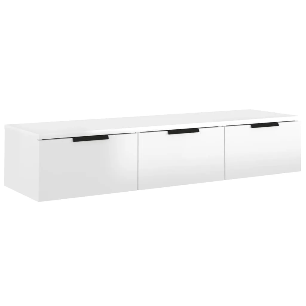 VidaXL Wandschrank Hochglanz-Weiß 102x30x20 Cm Holzwerkstoff