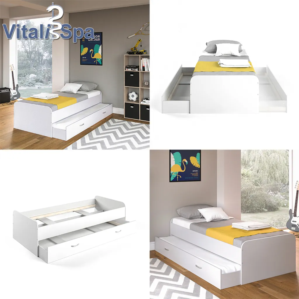 VitaliSpa Kojenbett Enzo Weiß 203,2 X 94 X 52,4 Cm Holzwerkstoff – Bild 8