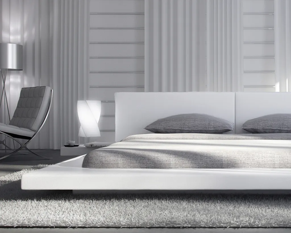 SalesFever Polsterbett 200 X 200 Cm | LED-Beleuchtung | Bezug Kunstleder | B 332 X T 244 X H 72 Cm | Weiß – Bild 4