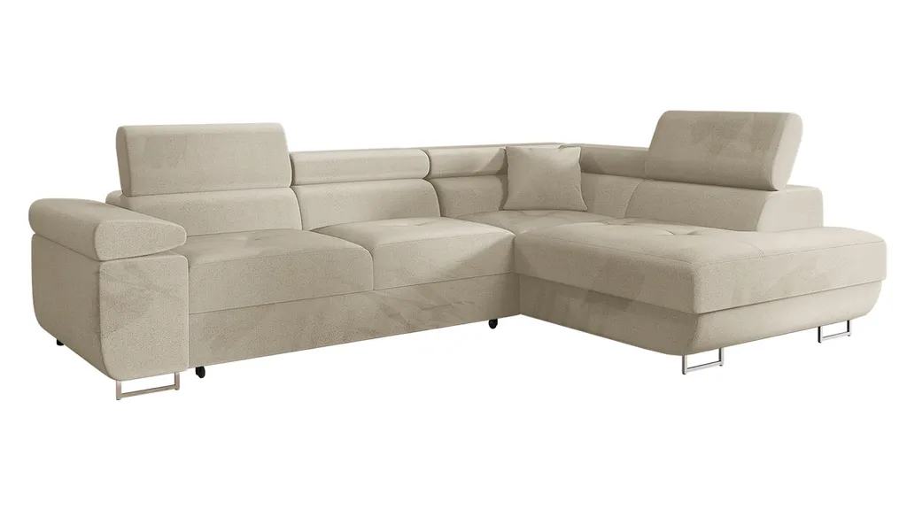 Mirjan24 Ecksofa Torezio, Stilvoll Eckcouch Mit Bettkasten Und Schlaffunktion, Moderne Schlafsofa (Manila 02, Seite: Rechts)