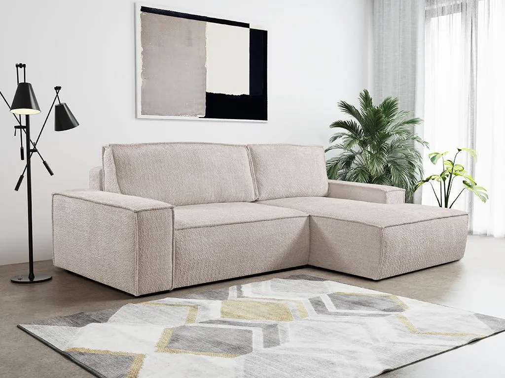 Ecksofa Mit Schlaffunktion - Bouclé-Stoff - Beige - Ecke Rechts - AMELIA Von PASCAL MORABITO – Bild 2