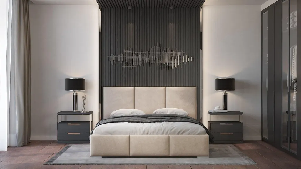 GRAINGOLD Polsterbett 180x200 Cm Lovro - Polyesterstoff, Bettkasten, Lattenrost - Stilvoll Doppelbett - Beige – Bild 2