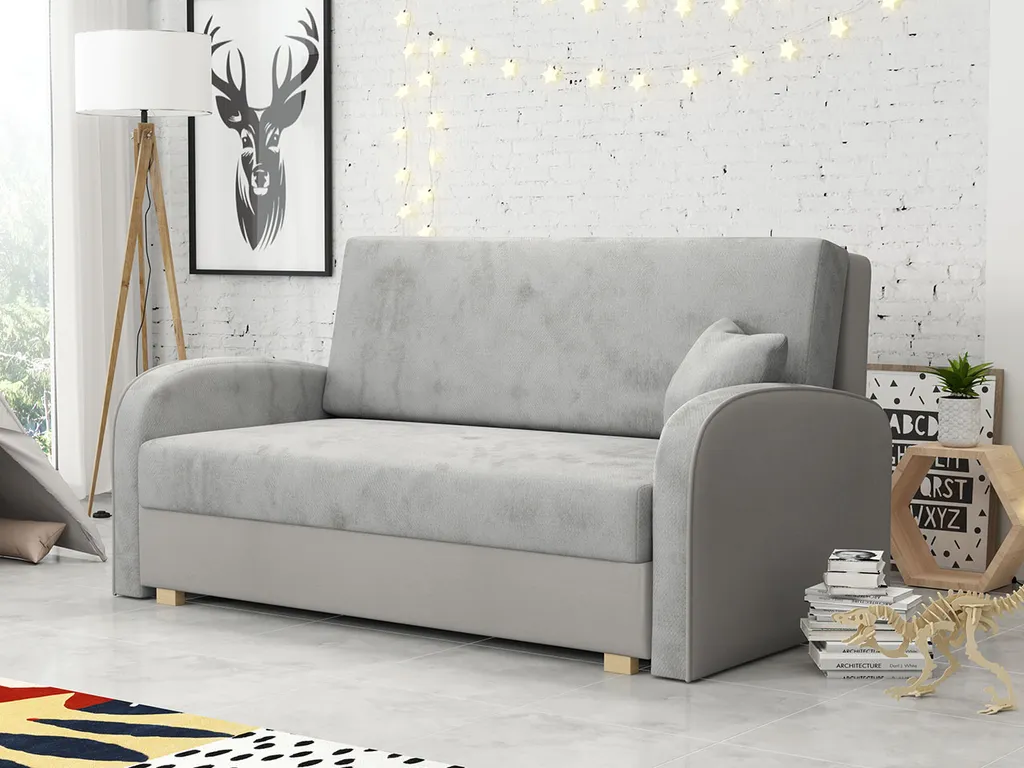 Mirjan24 Schlafsofa Viva Soft III, Stilvoll Polstersofa, Polstersofa Mit Schlaffunktion Und Bettkasten (Farbe: Mono 244 + Sorriso 4)