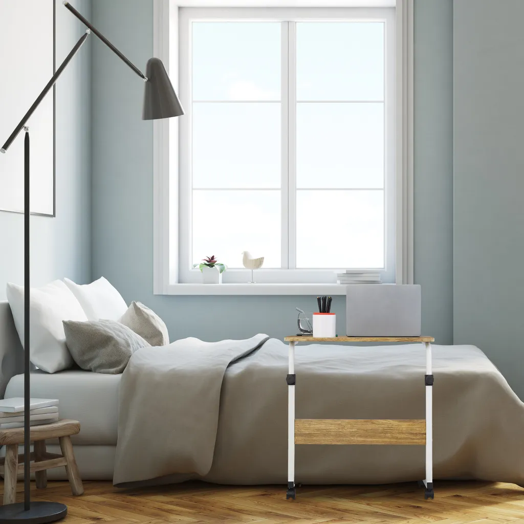 Relaxdays Laptoptisch Höhenverstellbar Mit Rollen – Bild 6