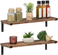 Relaxdays Wandregal Industrial Im 2er Set