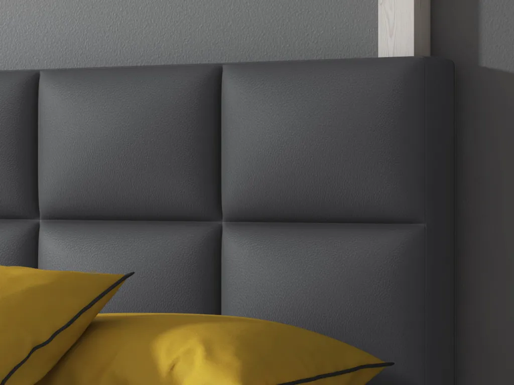 Inter Handels Boxspringbett Miami 140x200 Cm Kunstleder Anthrazit – Bild 8