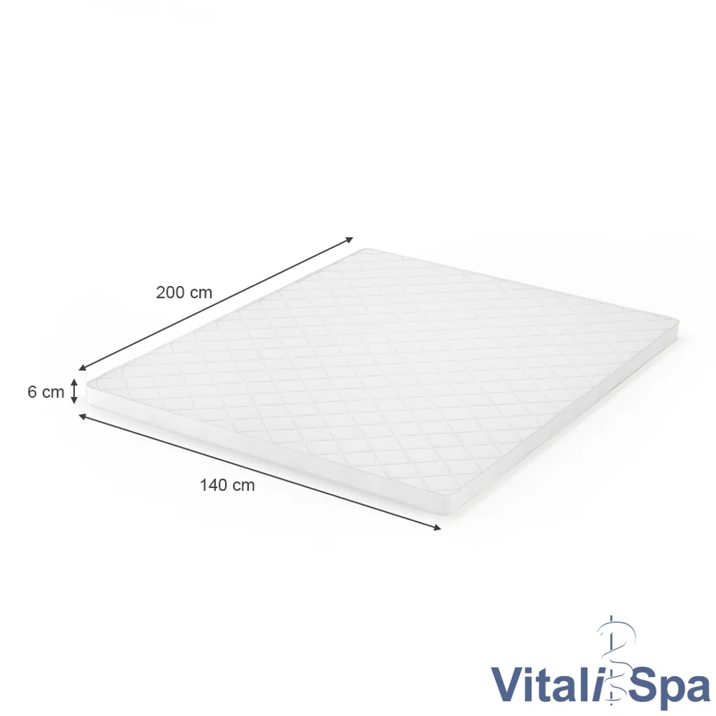 VitaliSpa Topper 140x200 Cm Weiß Mikrofaser – Bild 3