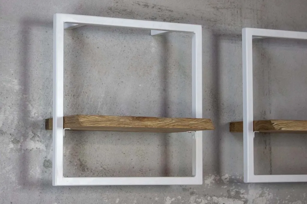 4-tlg. Wandregale In Weiß Gerahmt Mit Baumkante Von Holz4home® – Bild 7