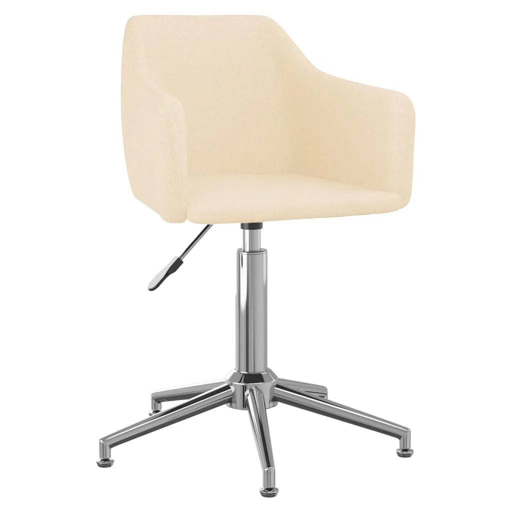 VidaXL Esszimmerstühle 2 Stk. Drehbar Creme Stoff – Bild 4