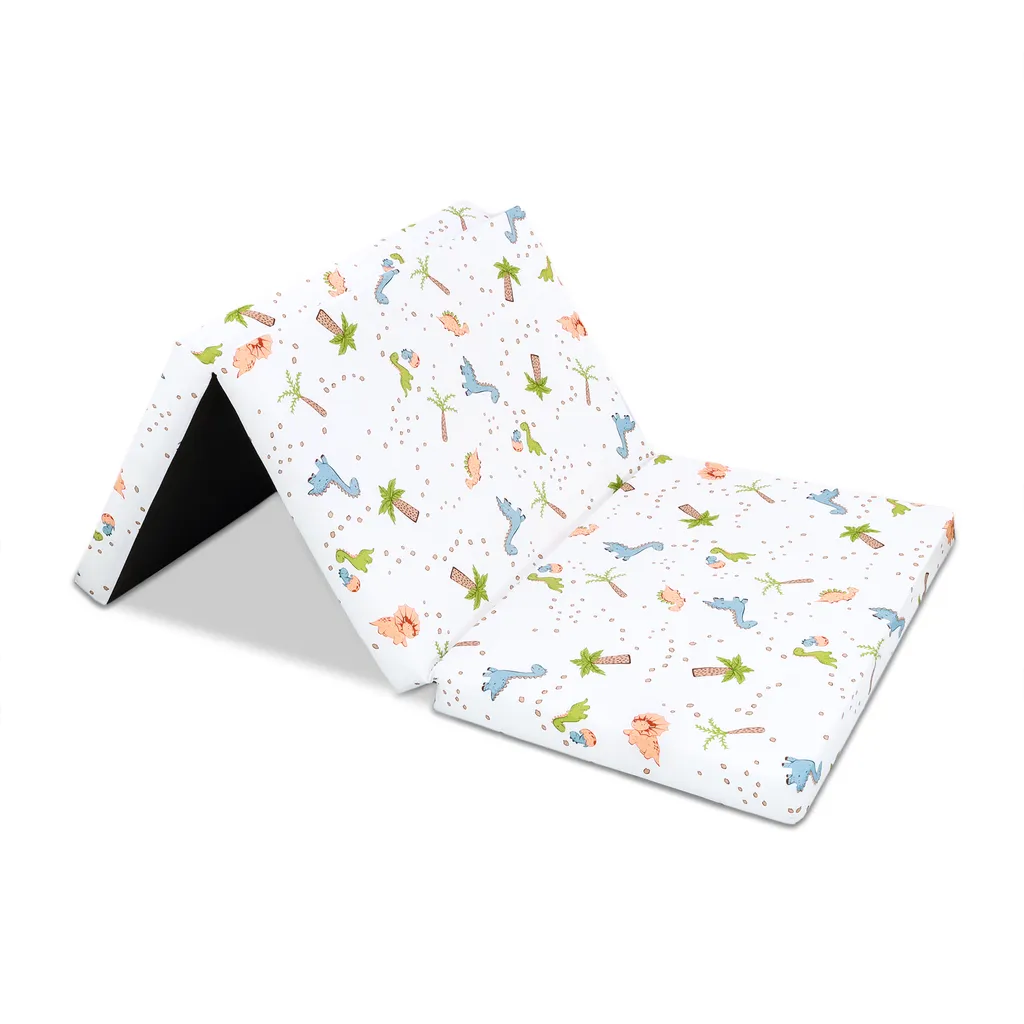 Reisebett Matratze 60x120 Cm Faltbar - Dicke Faltbare Matratze Für Baby Klappmatratze Kinder Matratze Reisebett 120x60 Dinosaurier