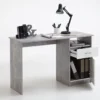 FMD Möbel JACKSON Schreibtisch - Beton Light Atelier/weiß - Maße: 123 Cm X 76,5 Cm X 50 Cm; 3004-001